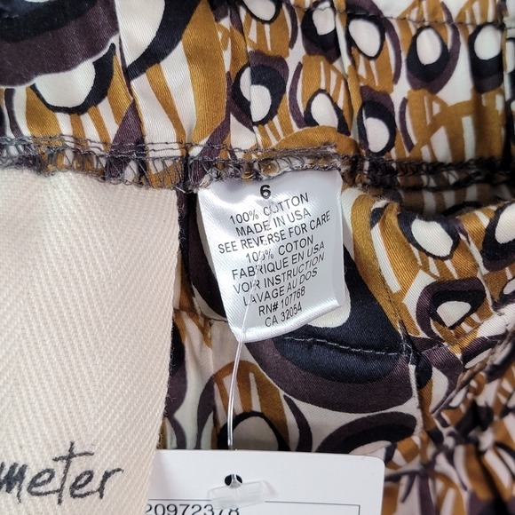 Anthropology Parameter Modern Graphic A Line Mid Length Skirt Snap Pockets NWT - Picture 10 of 14